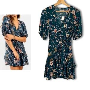 Miami Floral Belted Dress NWT